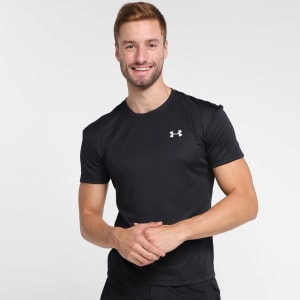 Camiseta Under Armour Speed Stride Masculina - Preto+Prata