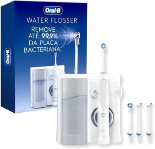 Oral-B Water Flosser, Irrigador Bucal Avançado, 4 Modos de Limpeza, 4 Bicos, Branco