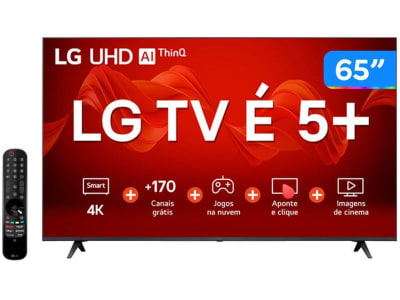 Smart TV 65” 4K UHD LED LG 65UR8750 - Wi-Fi Bluetooth Alexa 3 HDMI IA - TV 4K Ultra HD - Magazine 