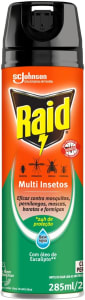 2 Unidades — Inseticida Raid Aerossol Multi-insetos Base Água Eucalipto 285ml