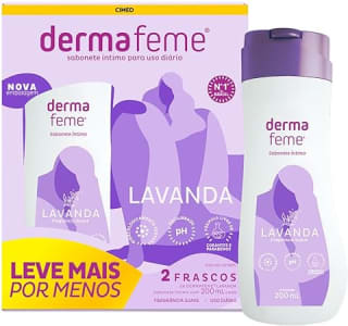 Dermafeme Kit Sabonete Íntimo Lavanda Branco 200Ml