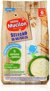 10 Unidades - Cereal Infantil Seleção Da Natureza 5 Cereais com Quinoa Mucilon 180g