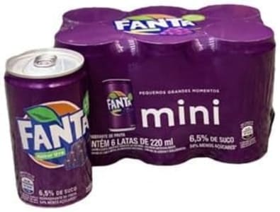 Pack de FANTA UVA LT 220ML 6 unidades