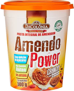 2 Unidades de Pasta de Amendoim DaColônia Amendopower Crunchy Granulado Zero - 500g