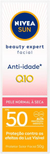 NIVEA SUN Protetor Solar Facial Beauty Expert Pele Normal A Seca FPS 50 50g