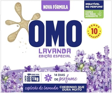 OMO Lava-Roupas Em Pó Com Ativo Concentrado Lavanda Caixa 800G Edição Especial