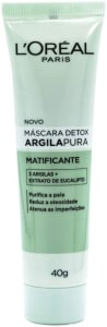 Máscara Matificante de Argila Pura L'Oréal Paris 40g