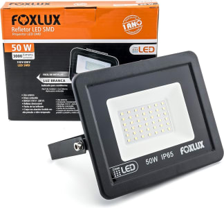 Foxlux Refletor LED 50W 6500K Preto Bivolt