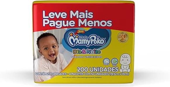 MamyPoko Dia&Noite - Lenço Umedecido, 200 unidades