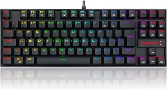 Teclado Magnético Gamer Redragon Kumara Pro RGB, Preto, Switch Azul, ABNT2 - K552-RGB-PRO (PT-BLUE)