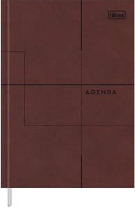 Agenda Executiva Tilibra Costurada Diária 145x205cm Prátika Permanente - Bordo