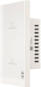 Hi by Geonav Interruptor Inteligente Zigbee Touch, 2 botões, Vidro Temperado, Bivolt, HIZINT2CWT, Branco