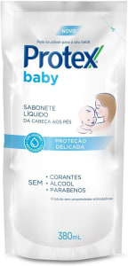 3 Unidades Sabonete Líquido para Bebê Protex Baby Delicate Care 380ml