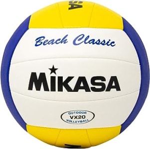 Mikasa Bola de Vôlei clássico de praia VX20 branco