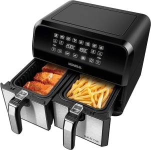 Fritadeira Air Fryer Dual Duplo Cesto 8L, Mondial, 2200W, 220V - AFD-01-BI