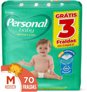 Personal Fralda Protect E Sec Hiper Tam M - 70 Unidades