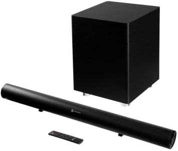 Soundbar Goldentec 280W RMS com Subwoofer sem fio Bluetooth e Entrada Óptica