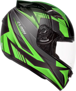 Capacete Ebf New Spark Flash 60/Preto Fosco/Verde