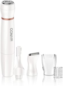 Conair, Depilador Feminino, Aparador Facial e Corporal, À Pilha, 5 Acessórios, All-In-One - Sem Fio