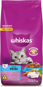 Ração Whiskas Peixe Gatos Adultos 2,7 kg