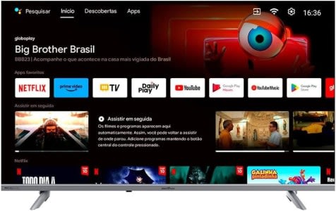 Smart TV 43” Britânia Led BTV43E3AAGSSGBLF Android TV Dolby Audio Bivolt