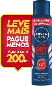 10 Unidades — Desodorante Antitranspirante Aerossol Dry Impact 200ml - NIVEA MEN