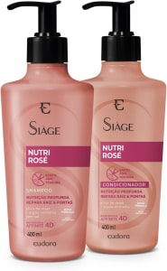 Eudora Kit Siàge Nutri Rose: Shampoo 400ml + Condicionador 400ml