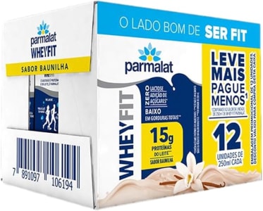 Parmalat WheyFit Baunilha 15g de Proteína 250 Ml Pack 12 Unidades