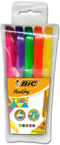 Caneta Marca Texto BIC Marking Fluorescentes 904092 5 Cores