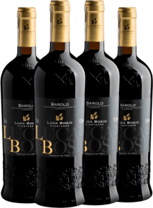 Kit 4 Luca Bosio Vineyards Barolo DOCG por R$179,90 cada garrafa