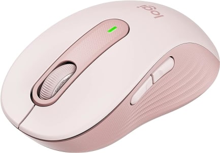 Mouse Sem Fio Logitech Signature M650 com Design de Tamanho Compacto, Clique Silencioso, Botões Laterais Personalizáveis, Conexão USB e Bluetooth - Rose