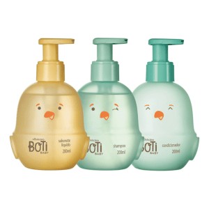 Combo Banho Boti Baby: Shampoo + Condicionador + Sabonete Líquido