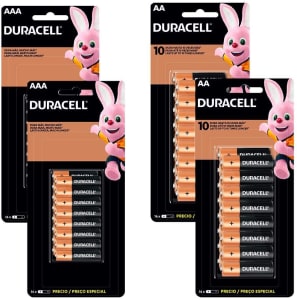 Kit Duracell Duralock Pilha Alcalina 32 Aa + 32 Aaa