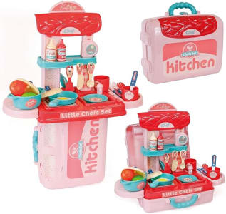 Cozinha Infantil 3 em 1 Kit Maleta Chef Brinquedo Mc1006r