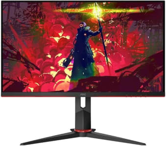 AOC, 24G2/BK, Monitor Gamer Hero 24" 144Hz IPS 1ms AMD FreeSync 24G2, COR PRETA/VERMELHA