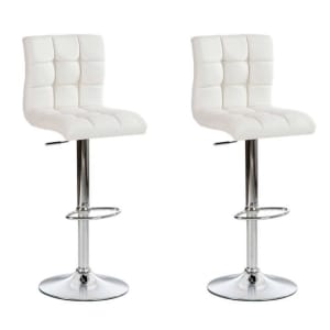 Conjunto com 2 Banquetas Altas Fitz BrancoConjunto com 2 Banquetas Altas Fitz Branco