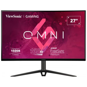 Monitor Gamer Curvo ViewSonic Omni 27" 165Hz Full HD 1ms DisplayPort e HDMI 102% sRGB FreeSync Premium Som Integrado - VX2718