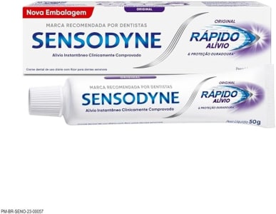 Sensodyne Creme Dental Rápido Alívio e Proteção Duradoura para Dentes e Gengivais Sensíveis, 50g