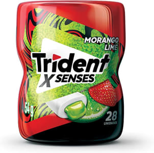 10 Unidades Goma de mascar Trident XSenses Morango Lime