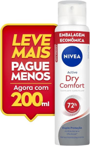 NIVEA Desodorante Antitranspirante Aerossol Dry Comfort 200ml - Proteção eficaz de 48 horas contra suor e mau odor, com 2x mais ativos hidratantes, garantindo axilas secas e saudáveis