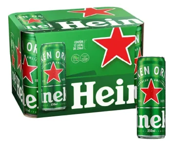 3 Packs Cerveja Heineken Lager 350ml - Total 36 Unidades