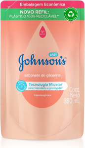 Refil Sabonete Líquido Glicerina da Cabeça Aos Pés Johnson's Baby - 380ml