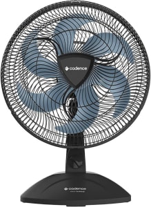 Ventilador Cadence Eros Turbo, 110V Preto e Azul, VTR409