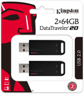 Confira ➤ KIT 2 Unidades Pen Drive 64GB USB 2.0 Data Traveler Série 20 – DT2064GB-2P ❤️ Preço em Promoção ou Cupom Promocional de Desconto da Oferta Pode Expirar No Site Oficial ⭐ Comprar Barato é Aqui!