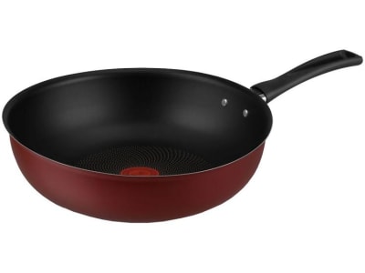 Frigideira Antiaderente Wok Rochedo de Alumínio 9295306446 Vermelho e Preto 24cm - Frigideira - Magazine 