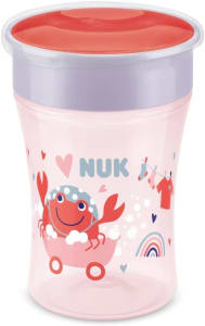 NUK Magic Cup, Copo Antivazamento 360º, Rosa