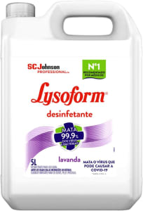 Lysoform Lavanda, Desinfetante Líquido, Limpeza Pesada e Eficiente, 5L