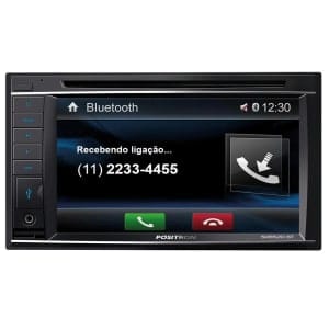 Central Multimídia Pósitron SP8520BT Duble DIN com Tela de 6,2" Touchscreen, Entradas USB e Auxiliar, Bluetooth, SD-Card e Controle Remoto