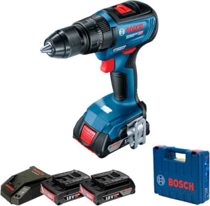 Bosch Parafusadeira Furadeira Impacto Gsb 18V-50 18V Brushless Com 2 Baterias 1 Carregador E Maleta