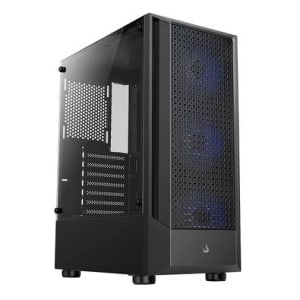 Gabinete Gamer Rise Mode Wave Black Mid Tower ARGB ATX 3 Cooler Fan ARGB Preto - RM-WA-FB-ARGB